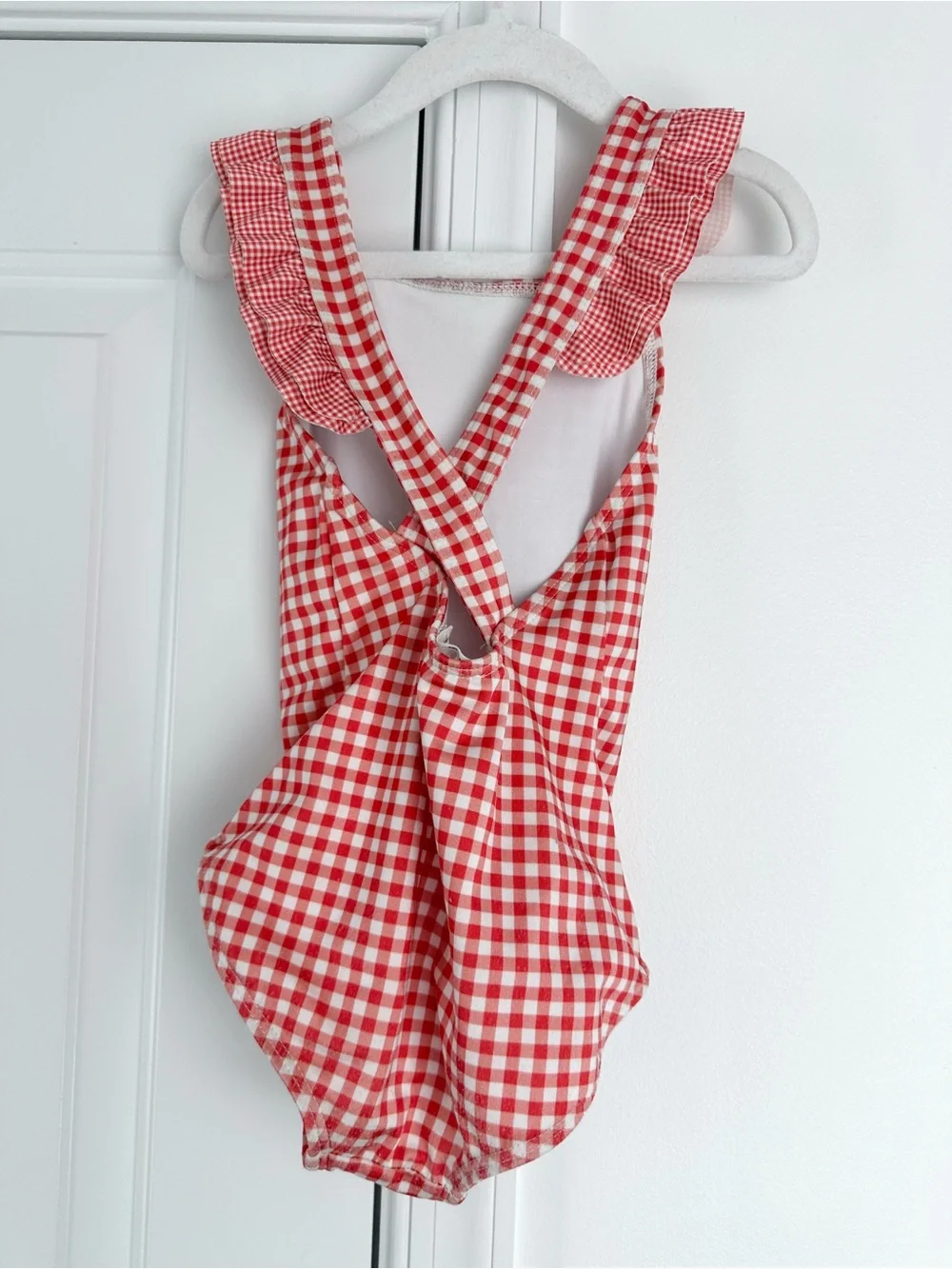 Minnow Red Gingham One-Piece Swimsuit 5/6T